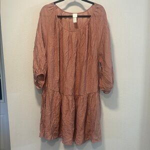 Women's H&M Blush Pink Drop Waist Dress